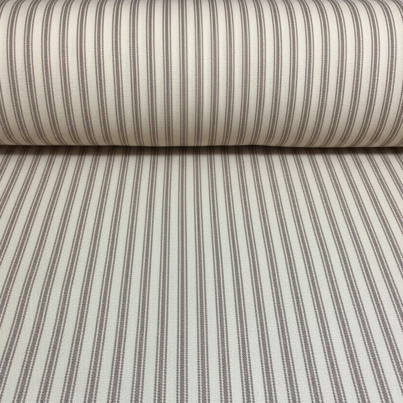 100% Cotton cream base canvas classic Striped Ticking with Matching canvas fabric 45" M757