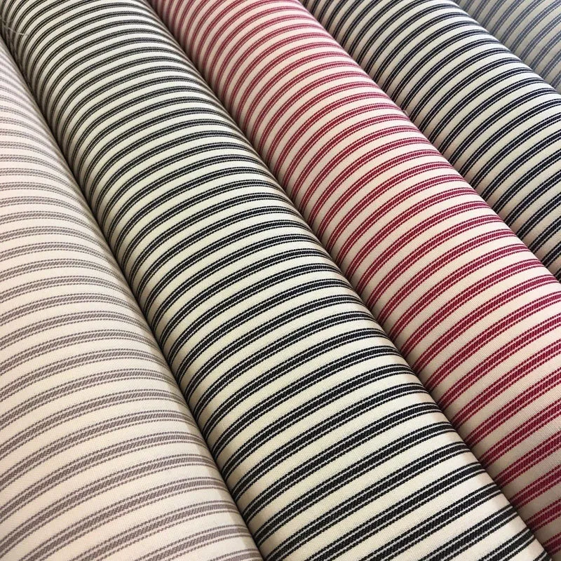 100% Cotton cream base canvas classic Striped Ticking with Matching canvas fabric 45" M757