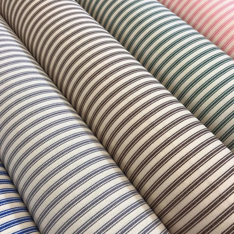 100% Cotton cream base canvas classic Striped Ticking with Matching canvas fabric 45" M757