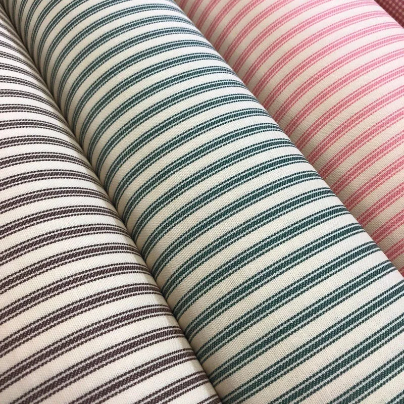100% Cotton cream base canvas classic Striped Ticking with Matching canvas fabric 45" M757