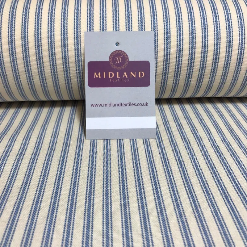 100% Cotton cream base canvas classic Striped Ticking with Matching canvas fabric 45" M757