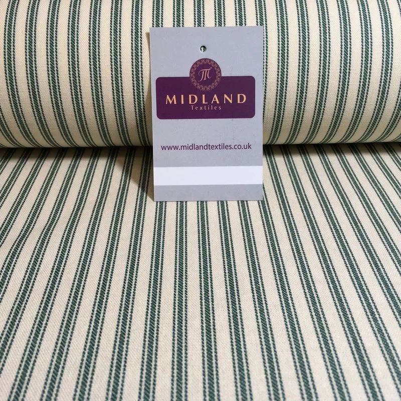 100% Cotton cream base canvas classic Striped Ticking with Matching canvas fabric 45" M757