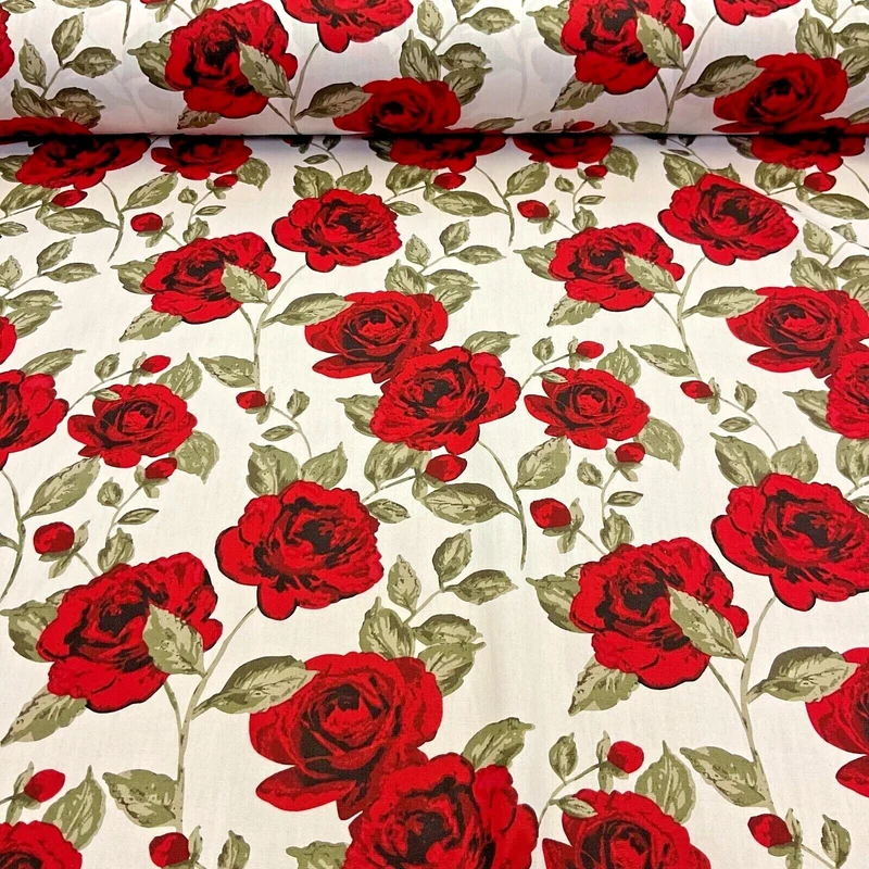 Vintage floral shabby chic rose printed 100% Cotton Poplin fabric 58" M535 Mtex