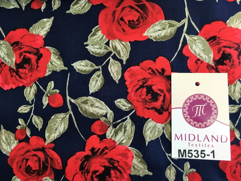 Vintage floral shabby chic rose printed 100% Cotton Poplin fabric 58" M535 Mtex
