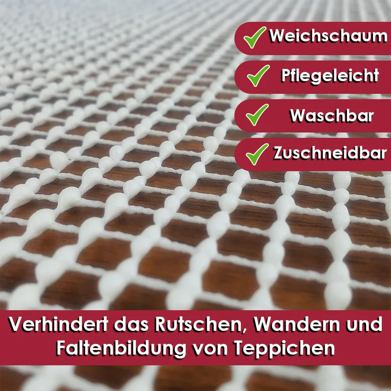 Teppichstopper Anti-Rutsch-Matte 60 x 180 cm Eckig Weiß