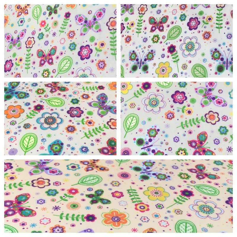 Floral Butterfly polycotton printed Fabric 44" M738 Mtex