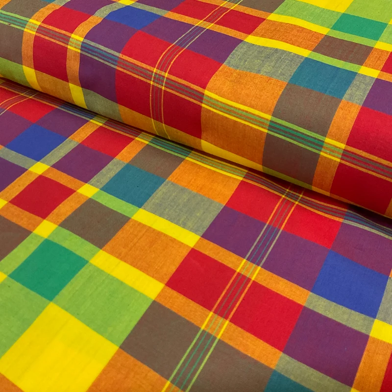 Madras classic Check Fabric 100% Cotton 150cm wide M2101