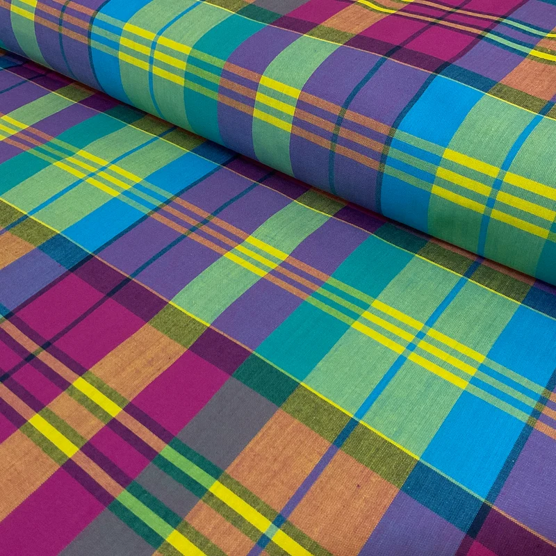 Madras classic Check Fabric 100% Cotton 150cm wide M2101