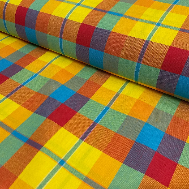 Madras classic Check Fabric 100% Cotton 150cm wide M2101