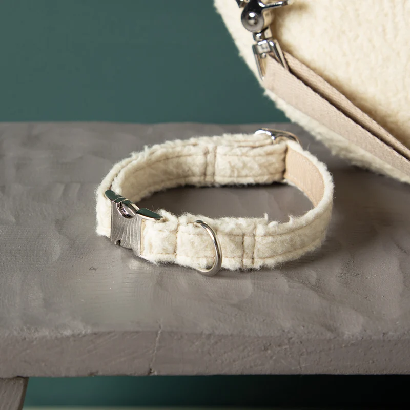 Moon Bag & Hundehalsband mit Schleife | Wollplüsch