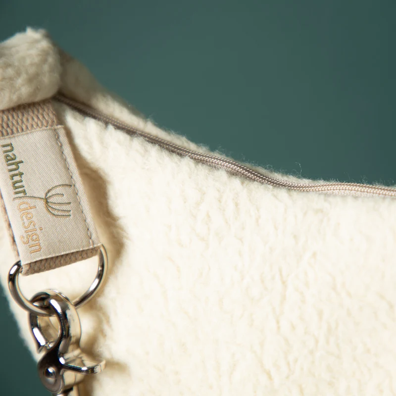 Moon Bag & Hundehalsband mit Schleife | Wollplüsch