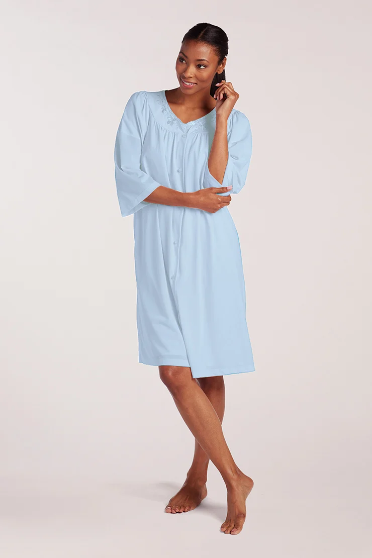 Nylon Tricot Short Robe