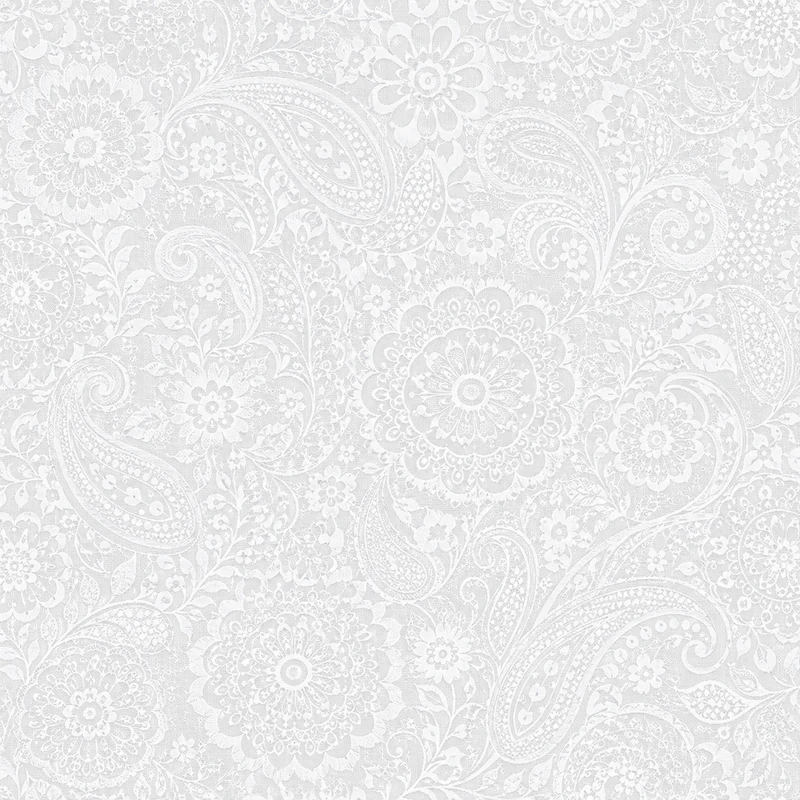 Jacquard Tischdecke aus beschichteter Baumwolle mit Fleckenschutz KLIMT weiß BOHO Blüten eckig rund oval