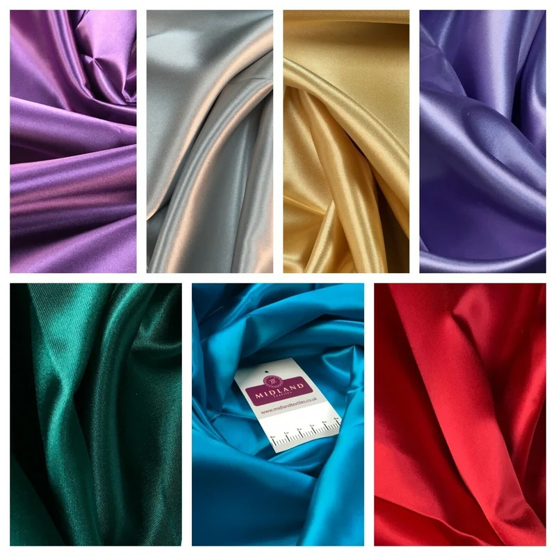 Plain Acetate Superior Satin Wedding Dress Fabric 112 cm MK1374 Mtex