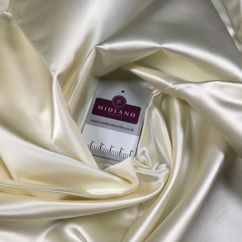 Plain Acetate Superior Satin Wedding Dress Fabric 112 cm MK1374 Mtex