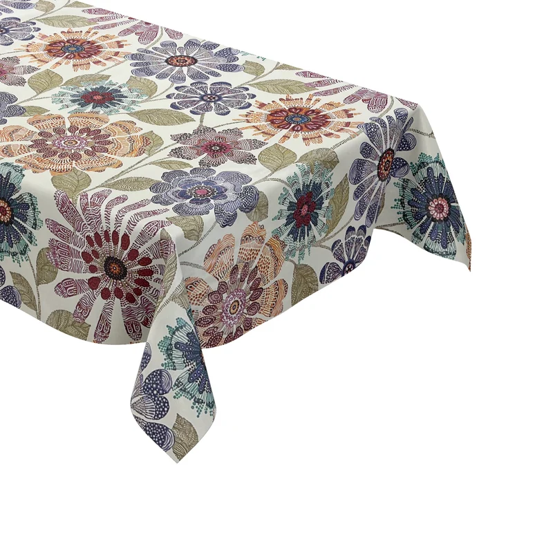 Wachstuch Tischdecke C146001 bunte Blumen Flower eckig rund oval