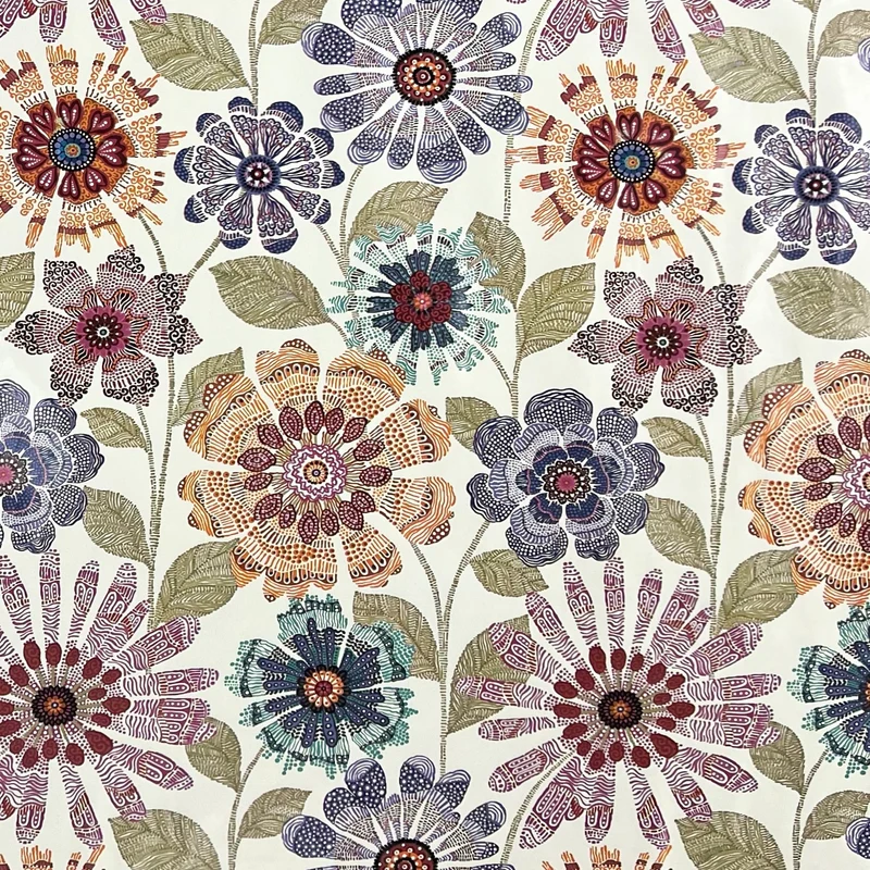 Wachstuch Tischdecke C146001 bunte Blumen Flower eckig rund oval