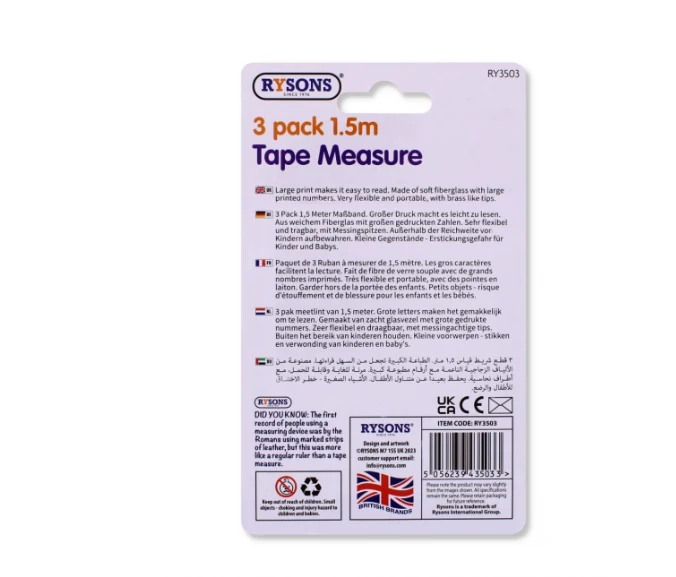 3pcs Tape Measure 1.5m M2036