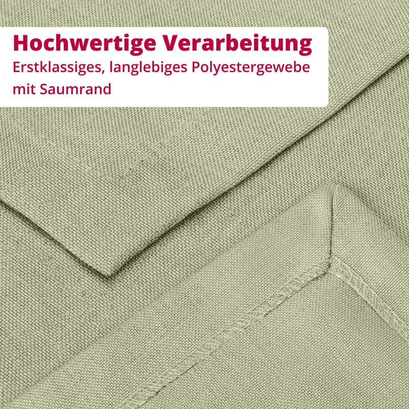 Leinen Optik Tischdecke eckig hellgrün