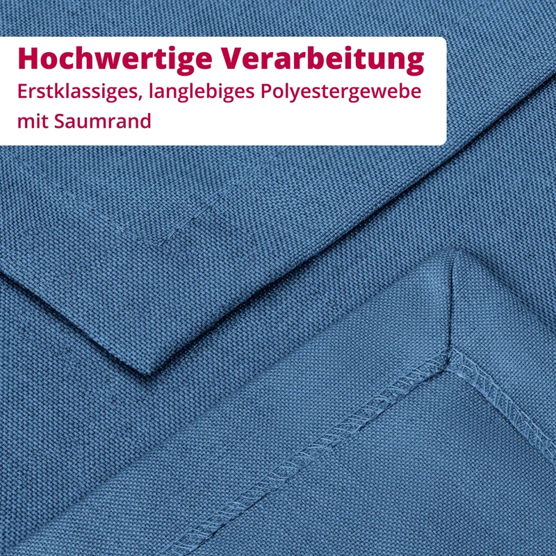 Leinen Optik Tischdecke eckig blau