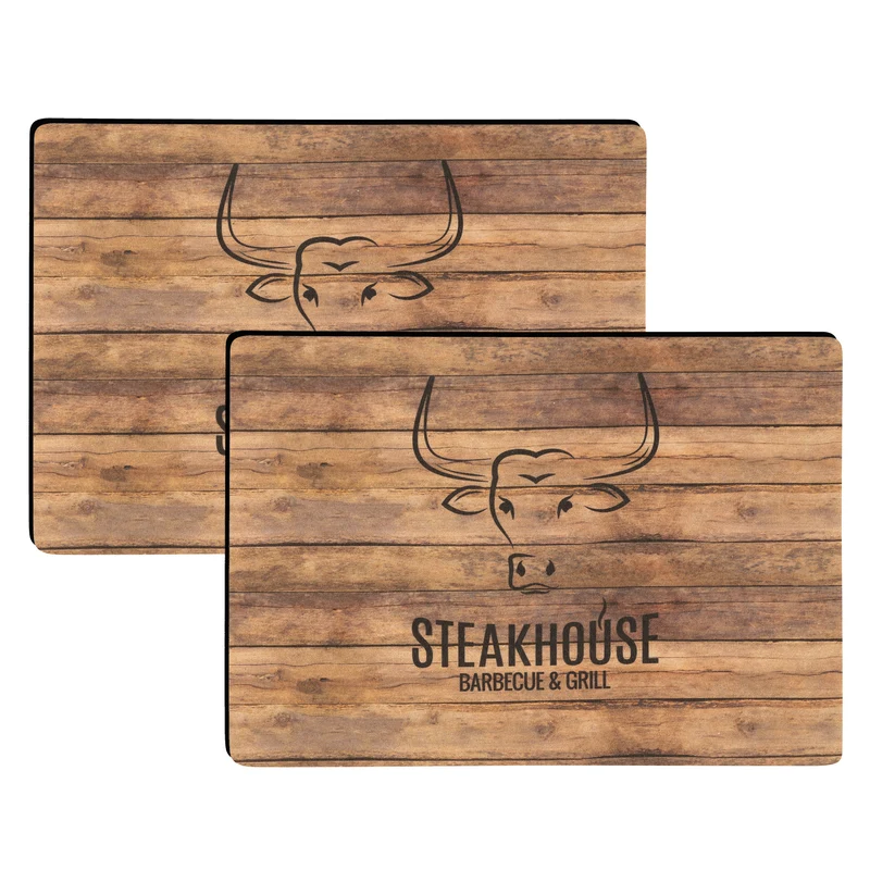 BBQ Tischsets mit Teflon-Fleckschutzausrüstung 2er-Set 30 x 43 cm