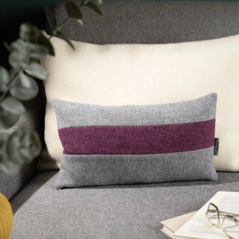 Kleines Kuschelkissen | Loden & Bioleinen | Wollfüllung | Unikat