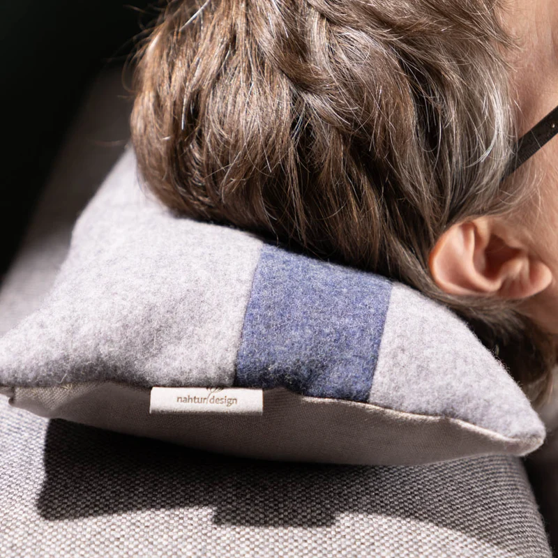 Kleines Kuschelkissen | Loden & Bioleinen | Wollfüllung | Unikat