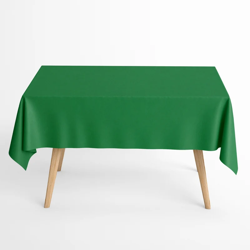 Jacquard Tischdecke aus beschichteter Baumwolle mit Fleckenschutz IBIZA VERDE BILLAR grün uni einfarbig eckig rund oval