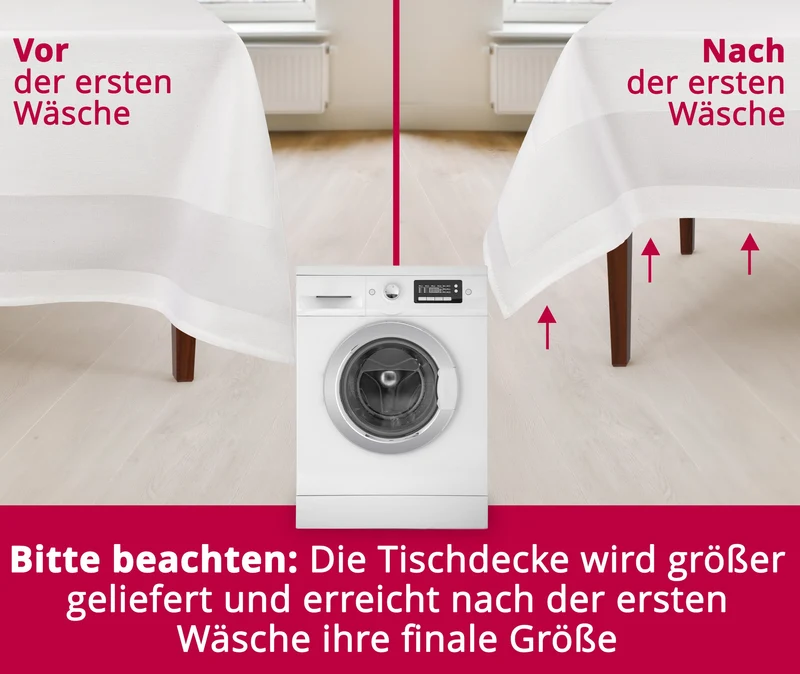 100% Baumwolle Damast Tischdecke weiß rund