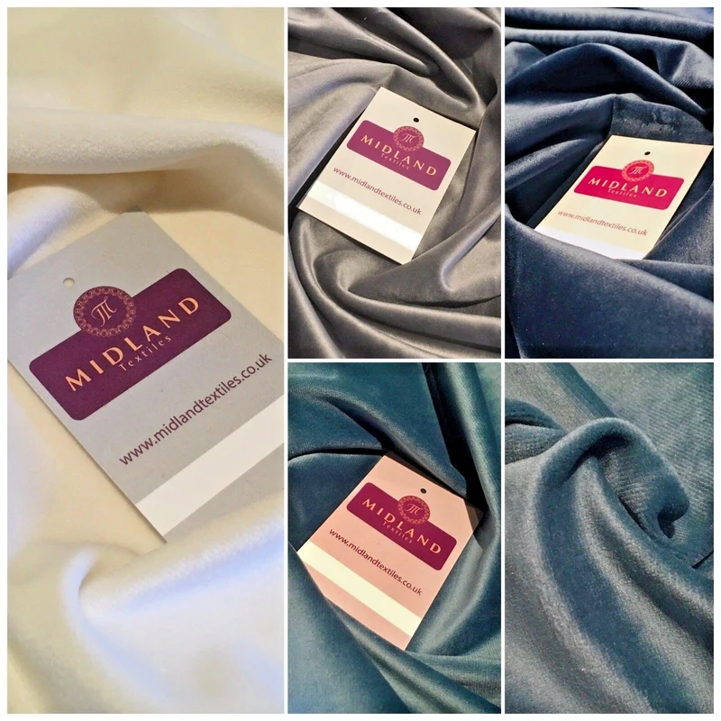 Premium Soft Cotton Look Velvet Fabric 58" 100% Synthetic - Evening & Bridal M806