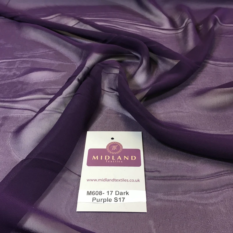 New Hi-Multi Caress Chiffon Sheer Fabric - Semi-Transparent 42" Wide M608