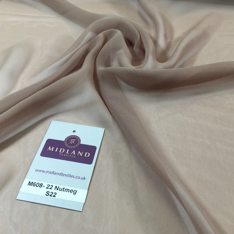 New Hi-Multi Caress Chiffon Sheer Fabric - Semi-Transparent 42" Wide M608