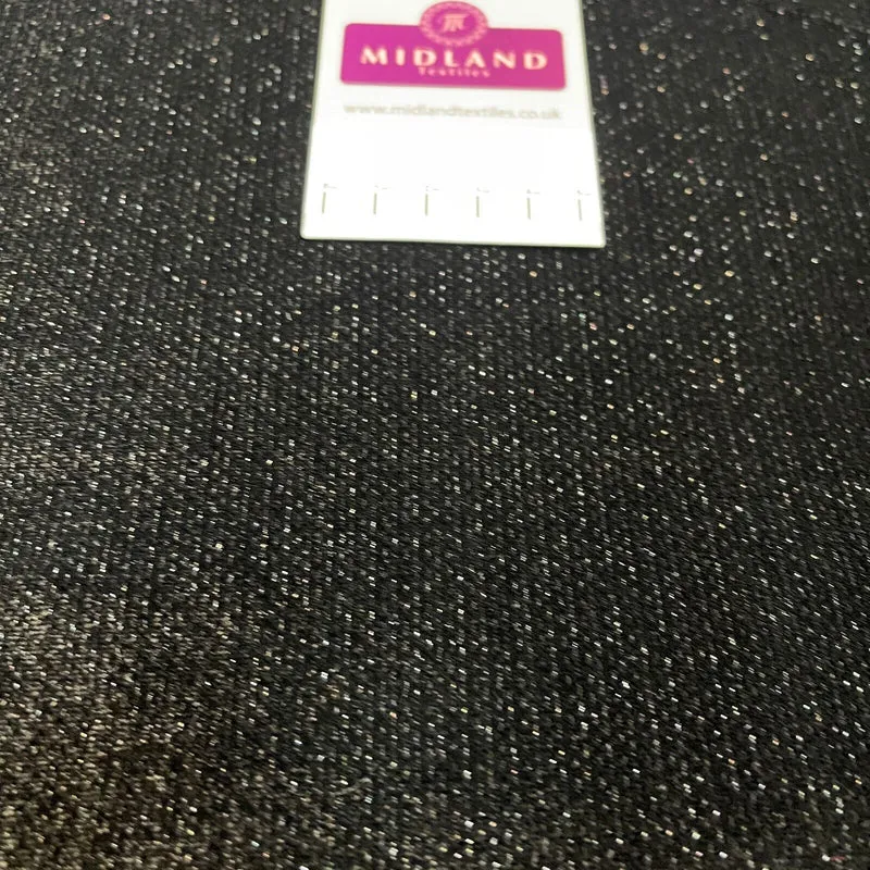 Stunning Black Metallic Stripe Lurex Velvet Spandex Fabric 150cm Wide M1961