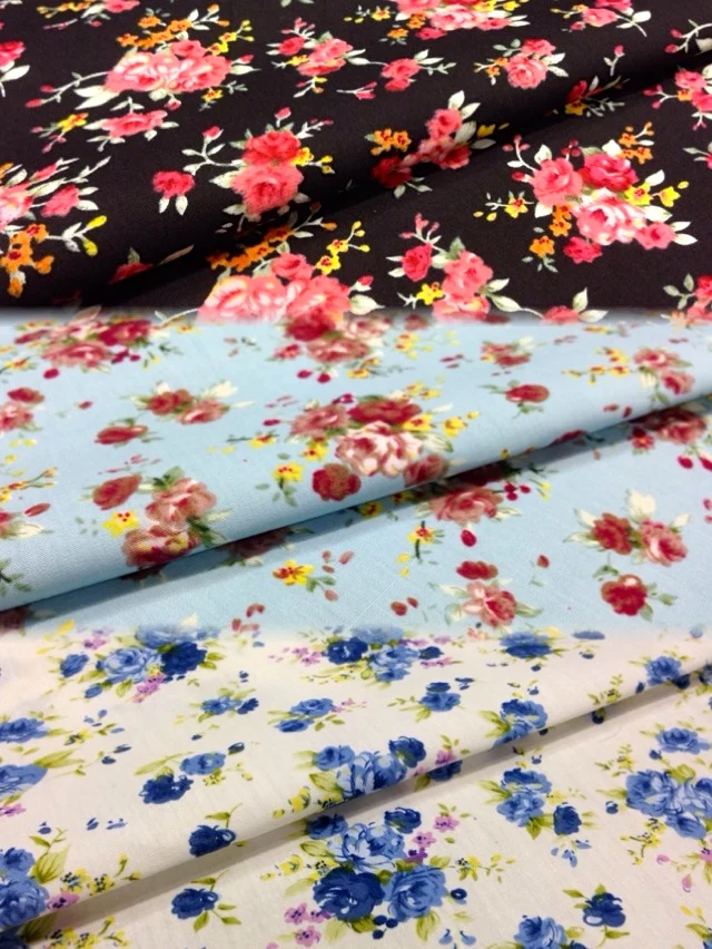 Cath Kidston Inspired Floral 100% Cotton Printed Fabric £6.99/metre 58" M123 Mtex