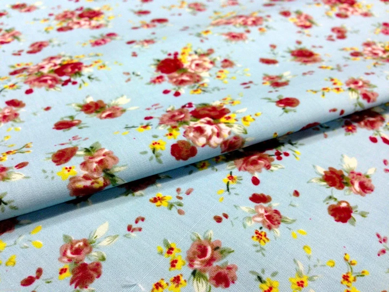 Cath Kidston Inspired Floral 100% Cotton Printed Fabric £6.99/metre 58" M123 Mtex