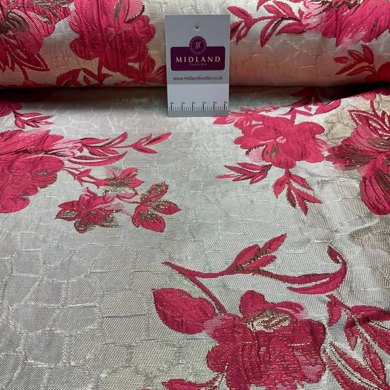 Indian Large Floral Banarsi brocade waistcoat wedding fabric 140cm wide M1684