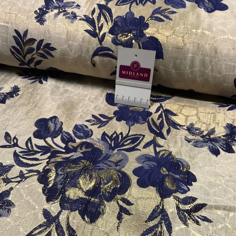 Indian Large Floral Banarsi brocade waistcoat wedding fabric 140cm wide M1684