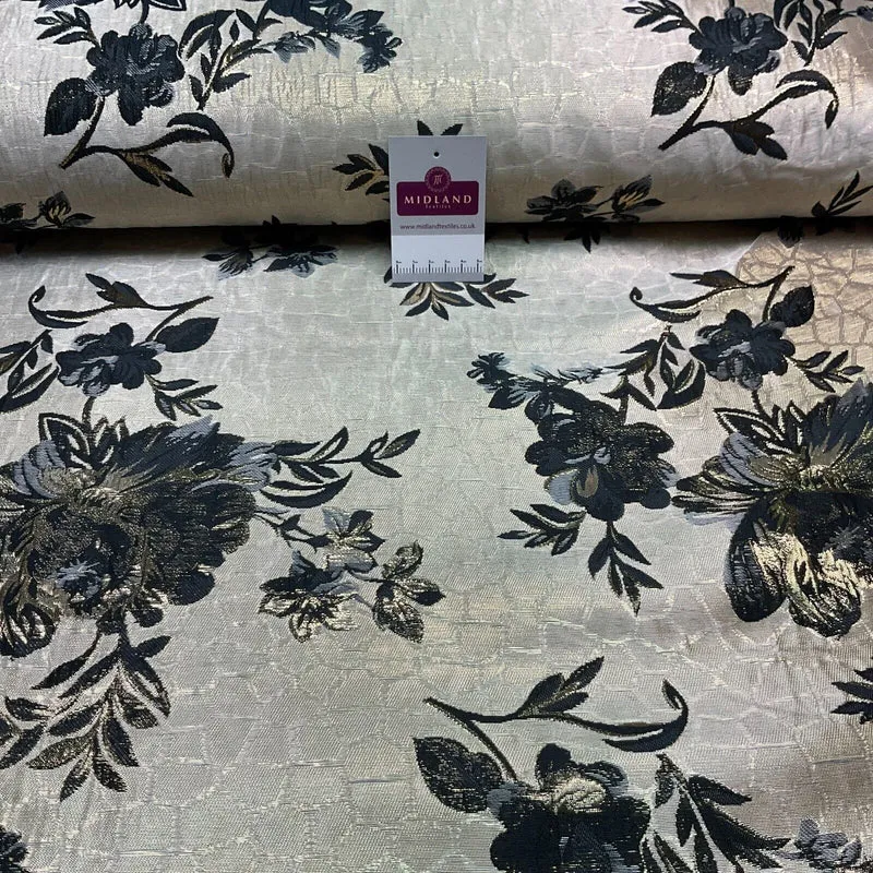 Indian Large Floral Banarsi brocade waistcoat wedding fabric 140cm wide M1684