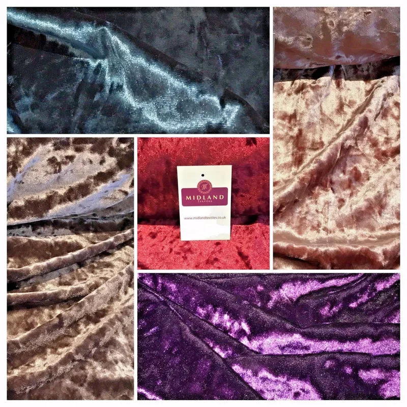 Ice Crushed plush Velvet ideal for Dress Fabric 58" Wide M796 Mtex