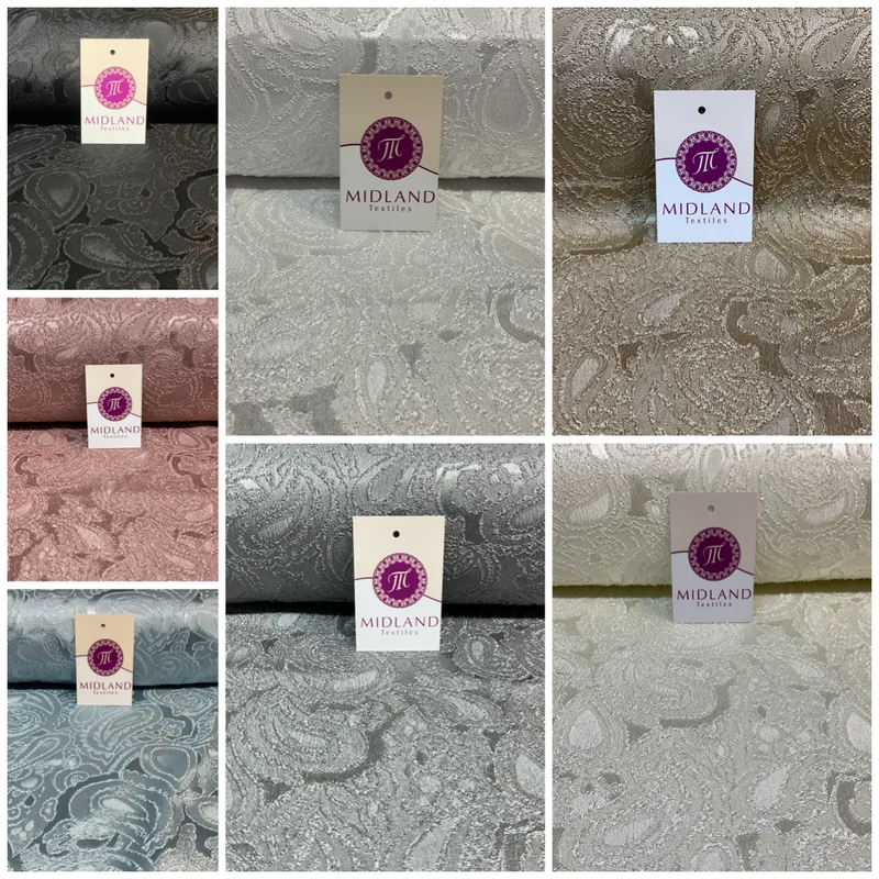 Satin Floral Jacquard Perfect for Dresses, Skirt Fabric 150cm wide M1755