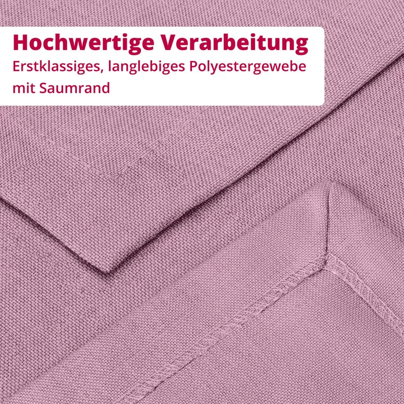 Leinen Optik Tischdecke eckig lila