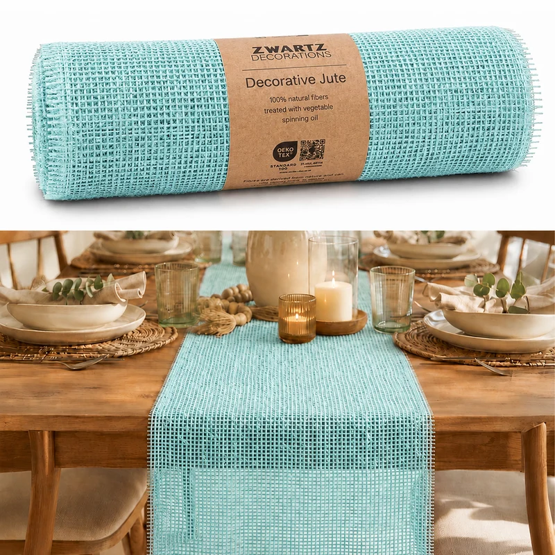 DecoHomeTextil Deco Jute Tischläufer 30cm x 5m