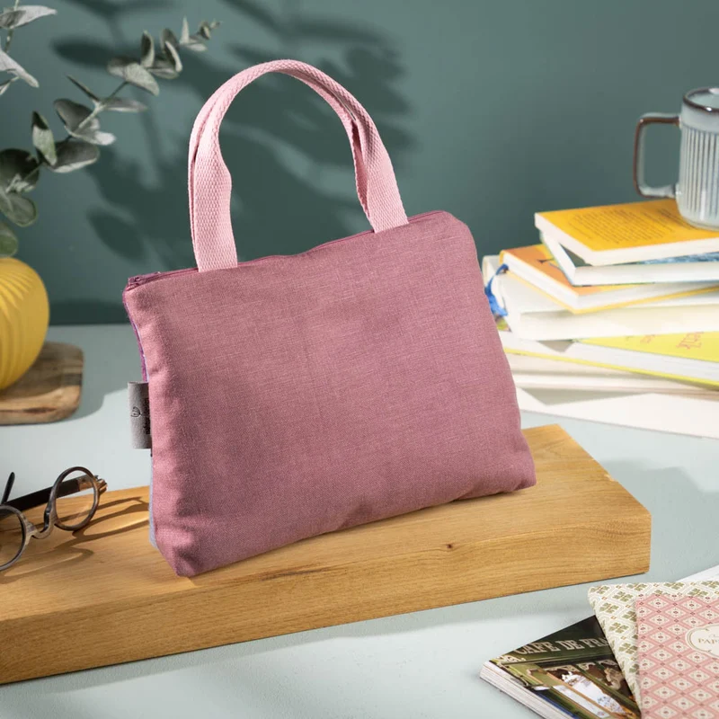 Kleine Handtasche aus Loden & Leinen
