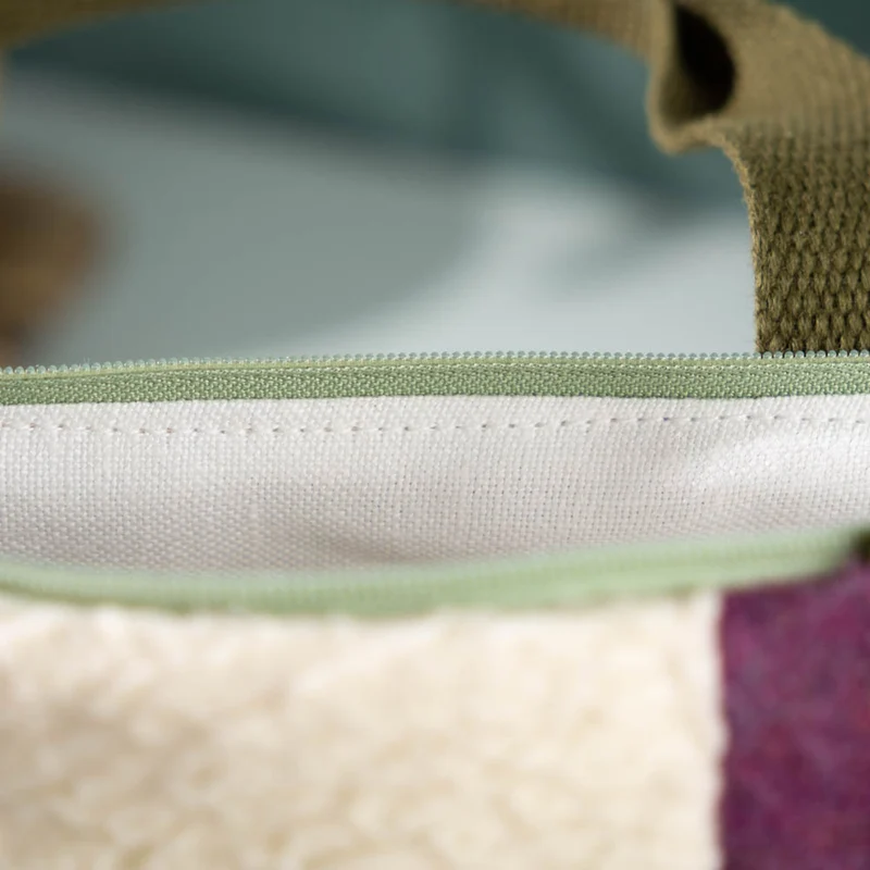 Kleine Handtasche aus Loden & Leinen