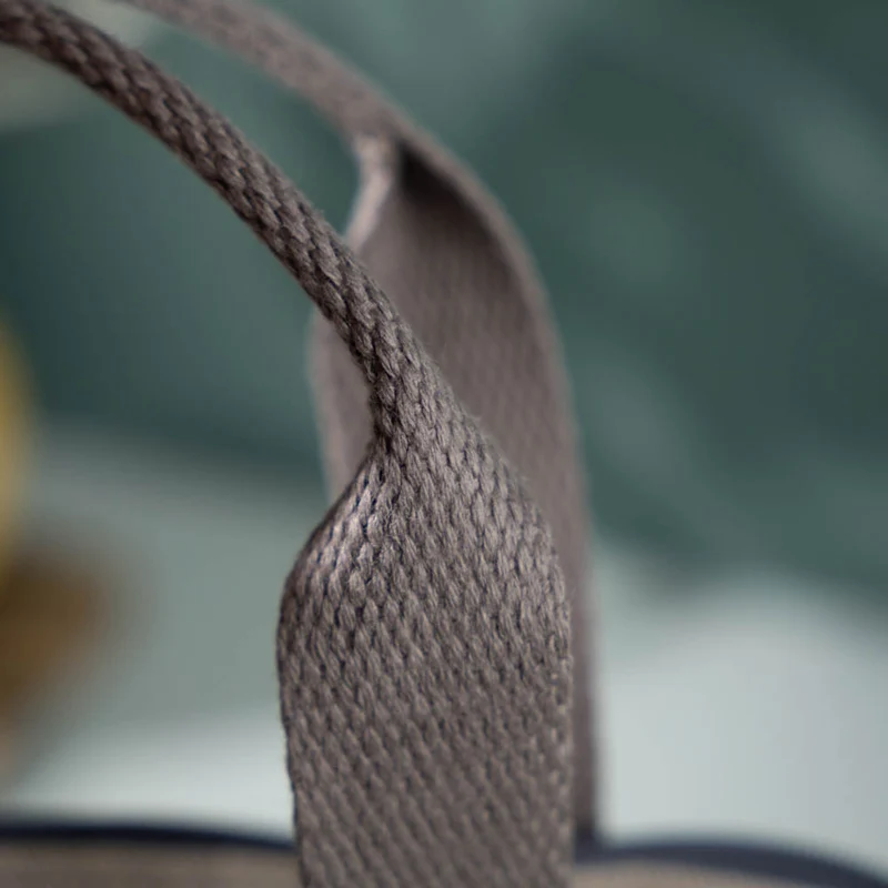 Kleine Handtasche aus Loden & Leinen