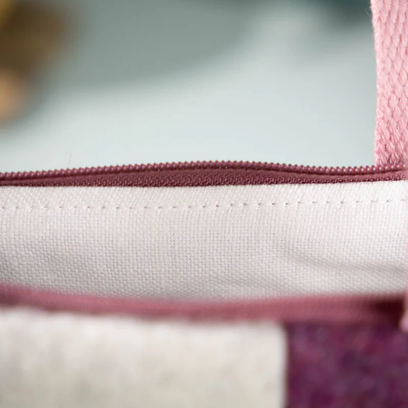 Kleine Handtasche aus Loden & Leinen