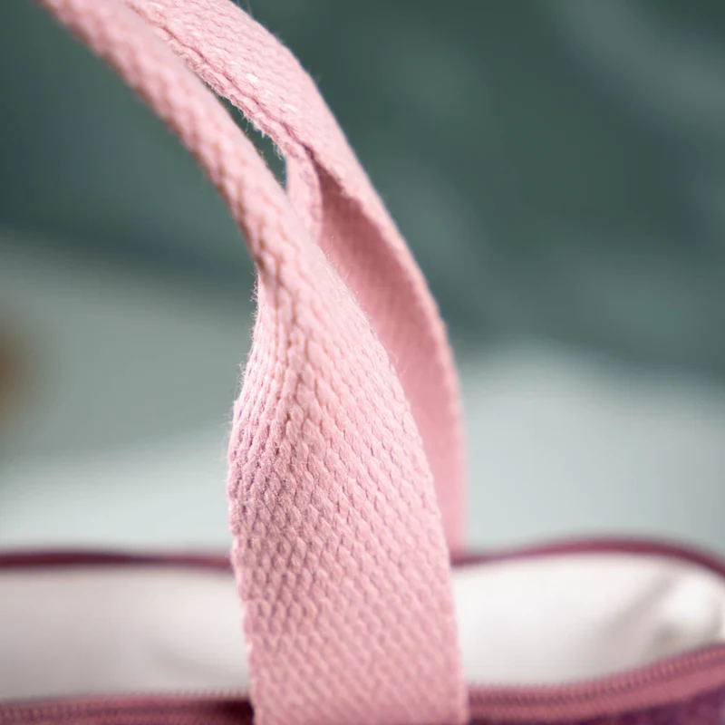 Kleine Handtasche aus Loden & Leinen