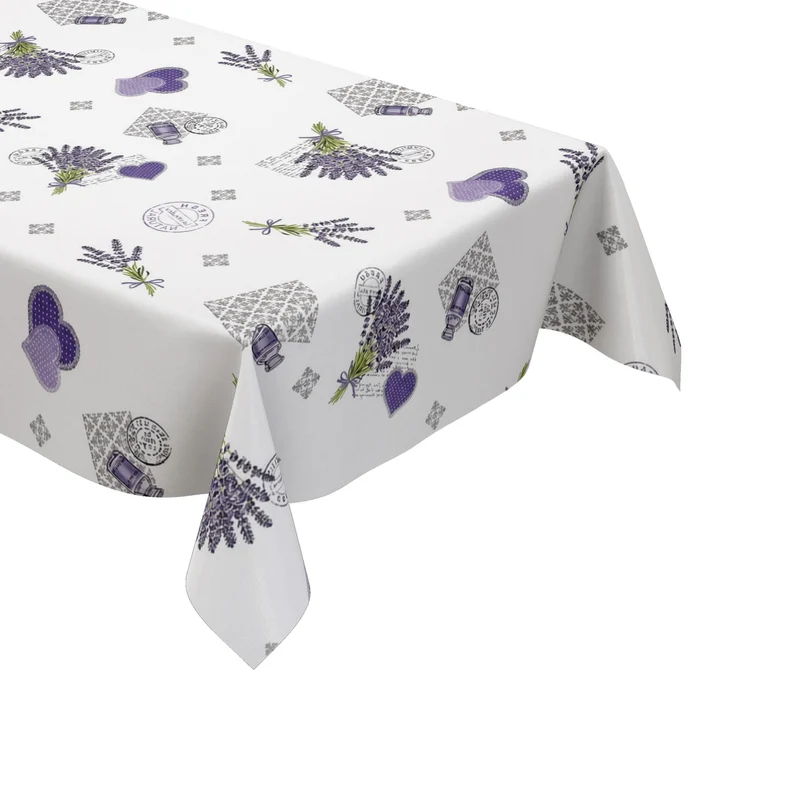 Wachstuch Tischdecke C146014 weiß Lavendel Provence eckig rund oval