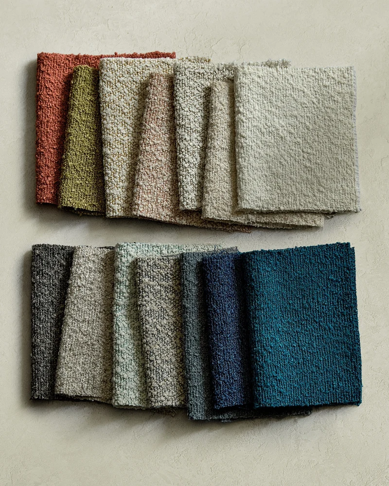 Outdoorstoff Bouclé - azul