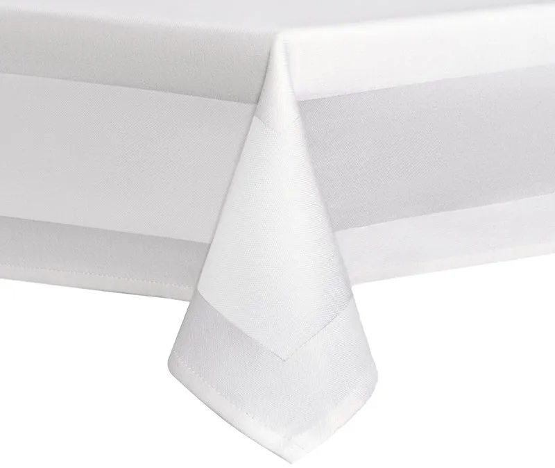 100% Baumwolle Damast Tischdecke weiß eckig